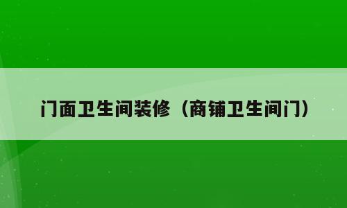 门面卫生间装修（商铺卫生间门）