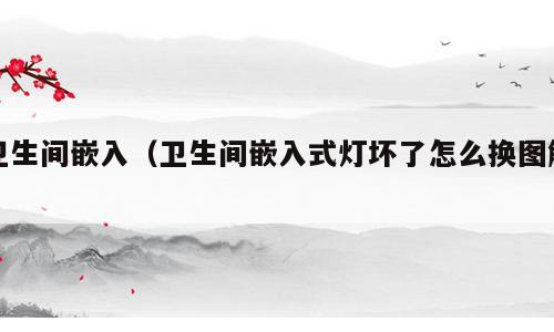 卫生间嵌入（卫生间嵌入式灯坏了怎么换图解）