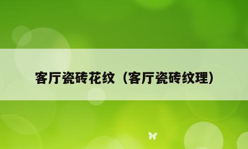 客厅瓷砖花纹（客厅瓷砖纹理）