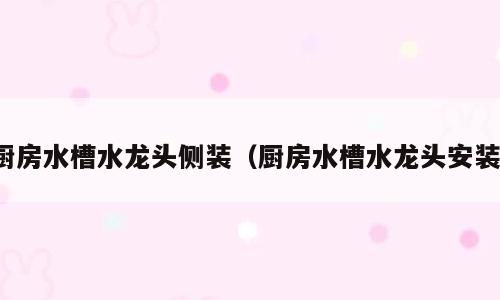 厨房水槽水龙头侧装（厨房水槽水龙头安装）