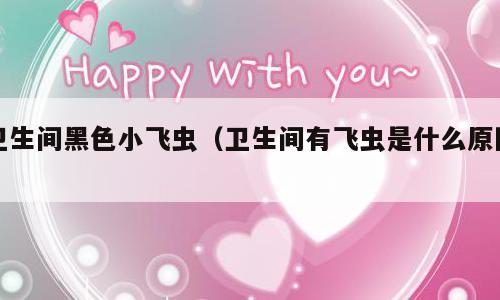 卫生间黑色小飞虫（卫生间有飞虫是什么原因）