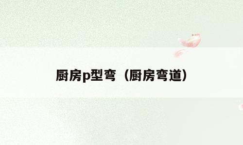 厨房p型弯（厨房弯道）