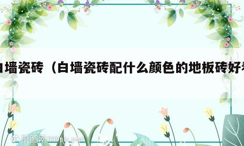 白墙瓷砖（白墙瓷砖配什么颜色的地板砖好看）