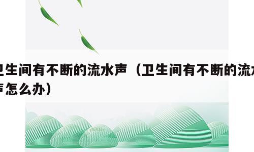 卫生间有不断的流水声（卫生间有不断的流水声怎么办）
