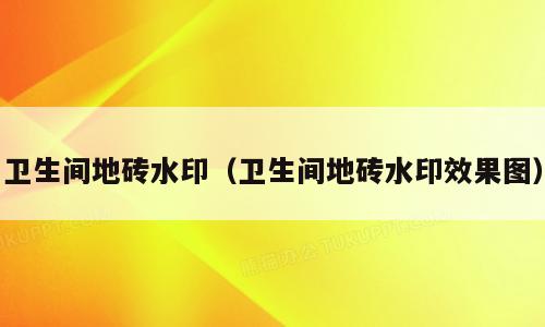 卫生间地砖水印（卫生间地砖水印效果图）