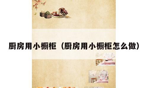 厨房用小橱柜（厨房用小橱柜怎么做）