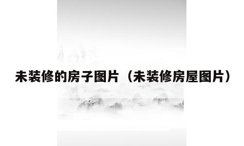未装修的房子图片（未装修房屋图片）