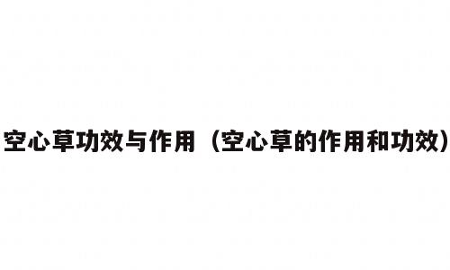 空心草功效与作用（空心草的作用和功效）
