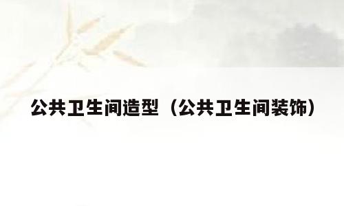 公共卫生间造型（公共卫生间装饰）