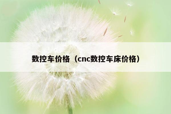 数控车价格（cnc数控车床价格）