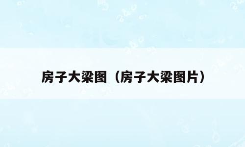 房子大梁图（房子大梁图片）