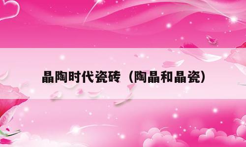 晶陶时代瓷砖（陶晶和晶瓷）