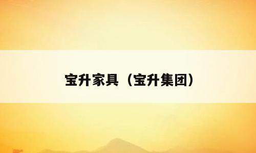 宝升家具（宝升集团）