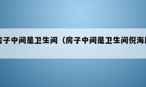 房子中间是卫生间（房子中间是卫生间倪海厦）