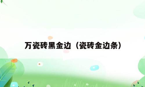 万瓷砖黑金边（瓷砖金边条）